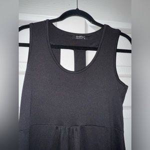 Surfers Black Triple Back Strap Midi Dress Size XL EUC